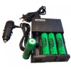 Wicked Lights 18650 4-Position Charger Kit with 4 18650 Batteries