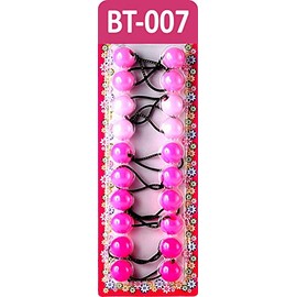 Tara Girls Twinbead Bubble Ball Ponytail Elastics 10 Pieces Selection (BT22)