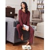 Ekouaer Pyjamas for Women Ribbed Pjs Cotton Long Sleeve Nightwear
