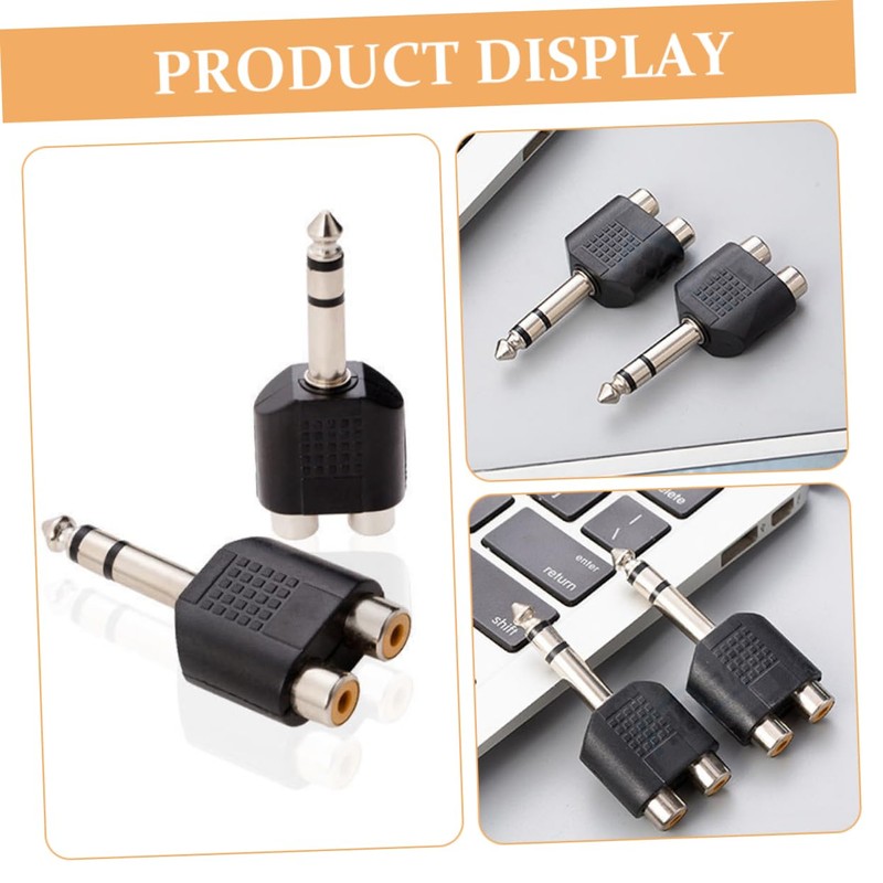 Kisangel 3pcs RCA to Audio Splitter Adapter Dual RCA to