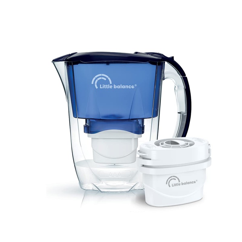 LITTLE BALANCE 8593 Ocean Water Filter Carafe + 1 Filter,