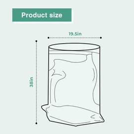 Upgraded Vacuum & Dust Collector Bags, for Central Machinery Harbor Freight Dust Collector 70-Gallon Clear Plastic Bag 19.5” Diameter (31” wide) x 38” Length, Lower Collection Bag | 6 Pack