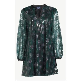 Scoop Women's Printed Sequin Midi Pencil Skirt Multicolor Size Medium (8-10)