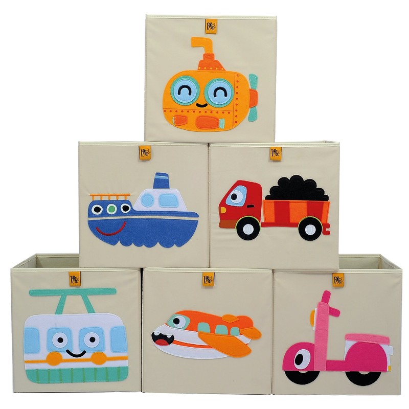 Toot Toot Square Children Storage Box Toy Organiser Foldable (Scooter)