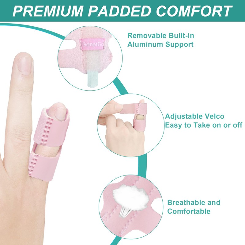 GenetGo 2 Pack Small Trigger Finger Splint - Pinkie Finger