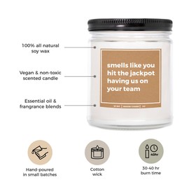 YouNique Designs Funny Boss Candle 9oz Boss Candles for Boss Gift - Boss Day, Birthday Gifts for Boss Appreciation Day - Unique, Hilarious, Funny Boss Gifts - Funny Candle (Mahogany Teakwood)