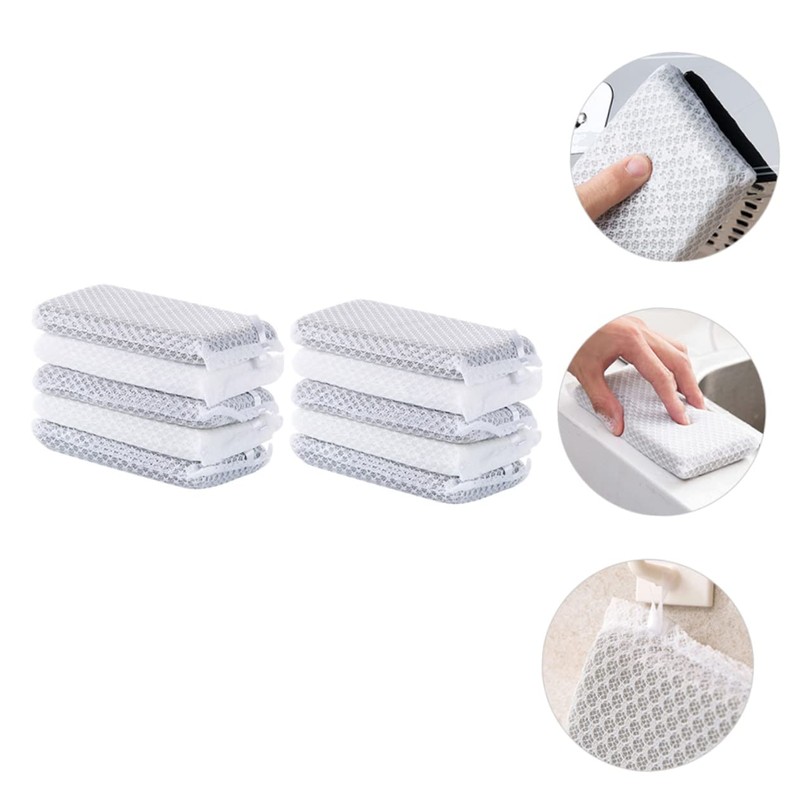 Baluue 10pcs Dish Washing Sponge Pads Kitchen Scrub Sponge Dishcloth