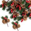 LOKIPA 12 PCS Artificial Picks Christmas Artificial Pine Cones Christmas