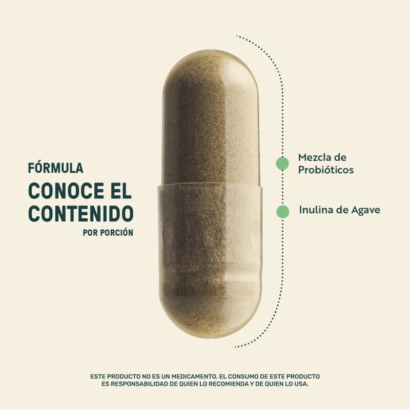 Probióticos 60 Billones Life360+ 240 Cápsulas a Base de Inulina