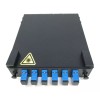 RiteAV Fiber Enclosure with Spool and Loaded 6 Port SC-UPC Singlemode LGX Panel