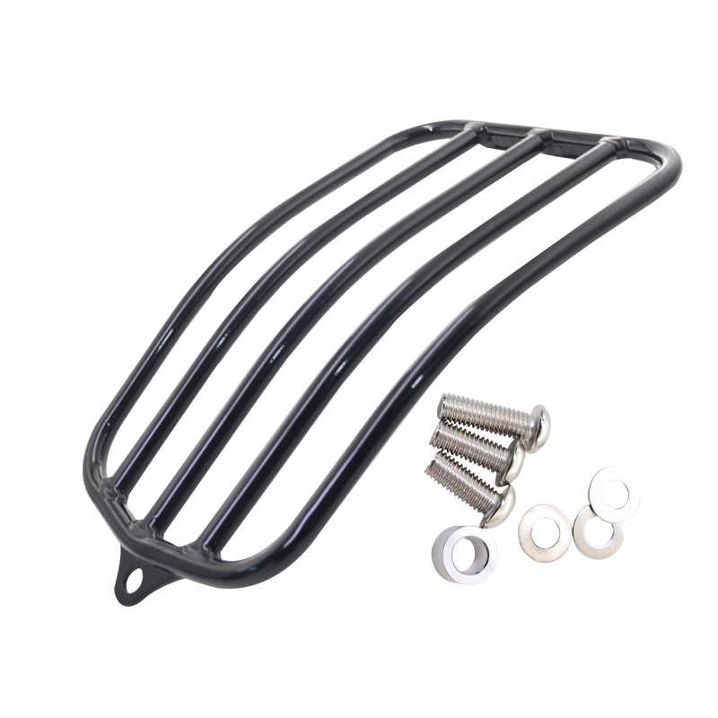 Black Tubular Solo Fender Rack Luggage Storage Rack for Indian
