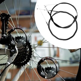 aoukoslt 1 Pair Black Bike Brake Cable, Front and Rear Brake Cable, Bike Brake Wire Set for Road Bike and Common Bike, Brake Parts, Bike Brake Cables and Housing, Brake Parts