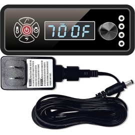 Upgraded Replacement Non-WiFi Controller/Control Board Kit for Masterbuilt Gravity Series 560/800/1050 Digital Charcoal Grill + Smoker with Splash-Proof Power Adapter