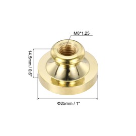 PATIKIL 25mm Blank Wax Seal Stamp, Round Sealing Wax Stamp Vintage Retro Brass Head for Envelope Invitation Cards