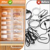vsshe Transparent Cable Organiser with Lid, Cable Organiser Box, 7