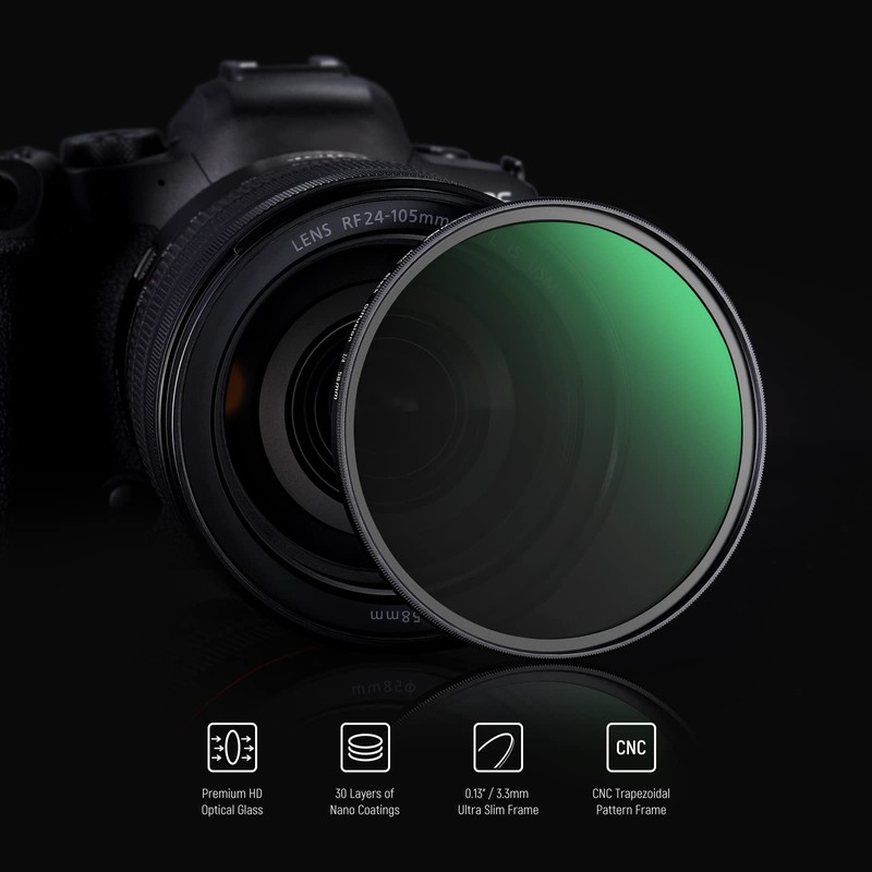 NEEWER 58 mm Black Diffusion 1/4 Filter Black Diffusion Dreamy