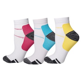 ISUNIE Winter Basic Low Cut Running Socks,Soft Breathable Simple Plain Stretch Socks,Socks for Christmas gift Men & Women's Fuzzy - Color: Blue-Yellow-Rose Red, Size: S/M