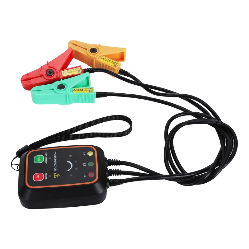 Phase Sequence Detector Non Contact Tester 3PH AC Meter Monitor