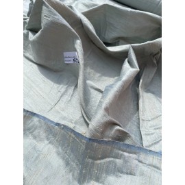 DESIGNER QUALITY IRIDESCENT SILK DUPIONI, HAND WOVEN - BLUES!!!