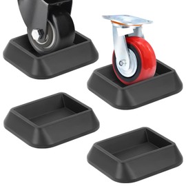 Furniture Stoppers & Bed Stoppers - Wheel Caster Cups fit All Wheels of Furniture - Silicone Non-Slip Pads for Sofa Bed Chairs to Prevents Scratches (4 Pack)