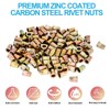 Trivd Frol 100Pcs 1/4"-20 UNC Rivet Nuts, Zinc Plated Carbon