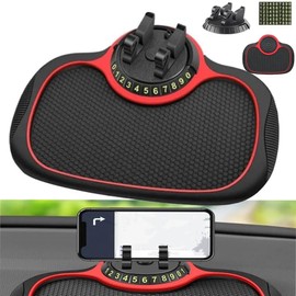 Worzwin Multifunction Car Anti-Slip Mat Auto Phone Holder, Universal Multifunction Car Dashboard Mat, Car Phone Mount Silicone Car Pad Mat