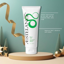 Aestelance Mud Mask for Hair and Scalp, Natural Treatment for Dry, Damaged and Overprocessed Hair 8 oz