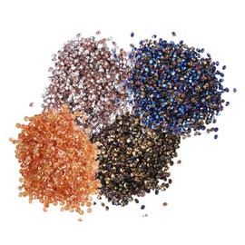 Vaguelly 4 Packs 5760PCS Nail Art Rhinestones Micro Zirconium Gems for DIY Manicure Shiny Multi Purpose Decor for Home Phone Cases and Art Mixed Colors for Salon Home Use