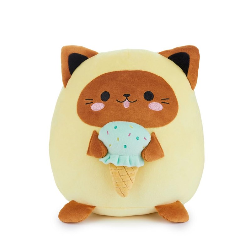 balvi Fluffy Kawaii Minty Cushion Yellow Fluffy Soft Ice Cream