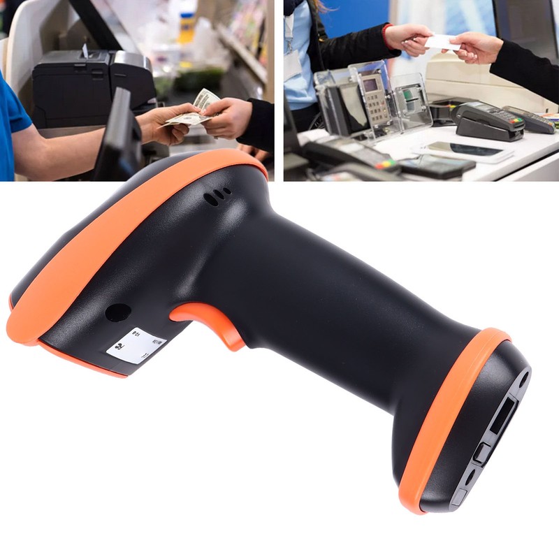 QR Code Scanner Wireless Hand Held Scanner Supermarket Courier Warehouse