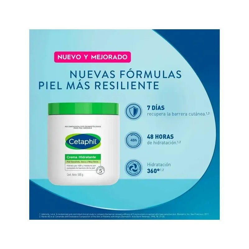 Crema Cetaphil Hidratante Piel Sensible O Seca De 566 G