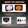 AreLokpri Front Turn Signal Lights Compatible with Wrangler YJ 1987-1995