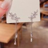 Stocking Stuffers Wedding Earrings for Brides Silver Prom Earrings Rhinestone