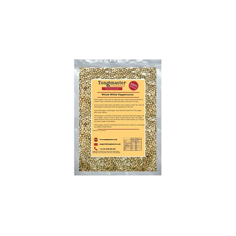 Whole White Peppercorns (New Crop) 100g