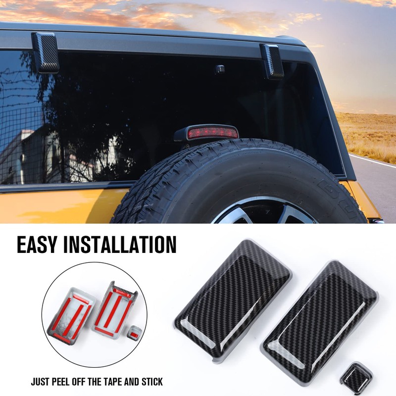 Jimen Compatible with Ford Bronco 2021-2023, 3PCS Tailgate Rear Window