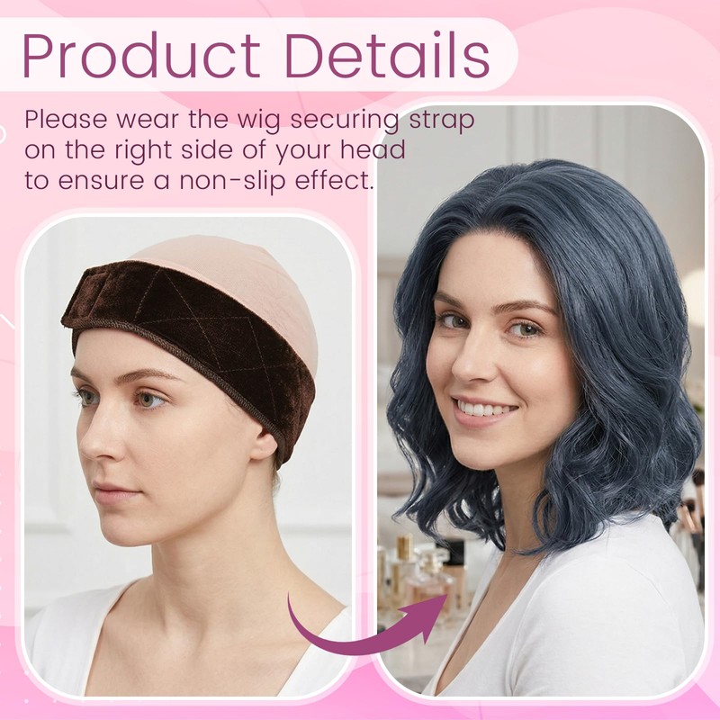 SULIKJHUI 2 Pcs Wig Grip Band, Dark Brown No Slip