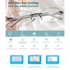 Multifocus Reading Glasses Women Stylish Progressive Multifocal Rimless No Line