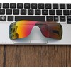 Sunglass Lenses Replacement Polarized for Oakley Batwolf Sunglasses (Red Mirror