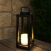 DANCYHOME H16 Modern Outdoor Solar Lantern – Metal Frame with