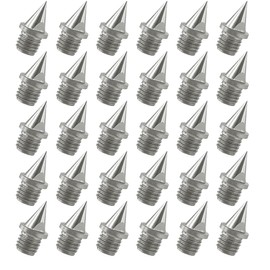 QIBZI Golf Spikes Silver Steel Spikes, Sports Shoe Spikes, Sports Shoe Spikes Training Key, Suitable for Training and Sprint (Pack of 30)