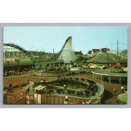 Roller Coaster Paragon Park Nantasket Beach, Hull, MA postcard