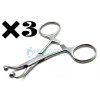 PREMIUM INSTRUMENTS 3 Pcs Backhaus Scarf clamp 11cm Clip Pliers