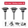 SICWOOD 3pcs Top Bearing Slot Cutter Router Bit Set -