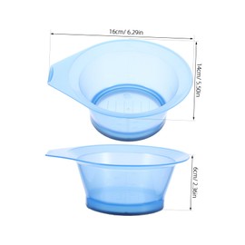 IWOWHERO 6pcs Hair Dye Mixing Bowl Plastic DIY Hair Bowl for Tool No Mess Accessories Random Color