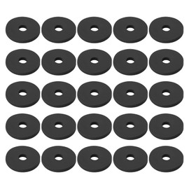 Briny River Pack of 25 Flat Rubber Washers 1/4 Inch Inner Diameter x 1 Inch Outer Diameter x 1/8 Inch Thick EPDM Rubber Washers for Automotive Construction Electronics Marine Plumbing