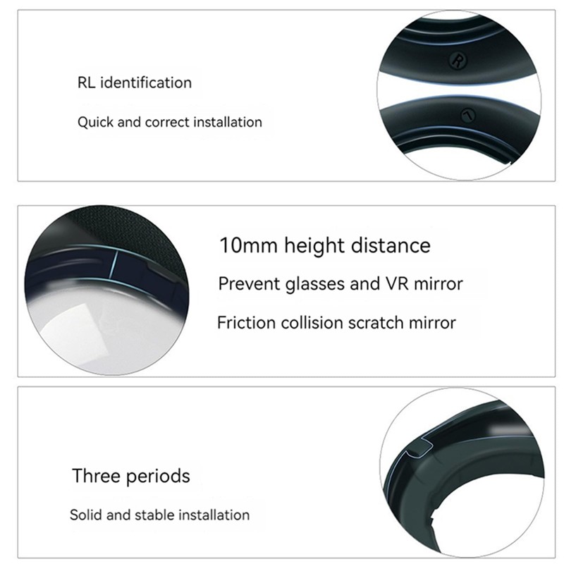 Protective Glasses Spacer Compatible with Meta Quest 3 Accessory Lenses