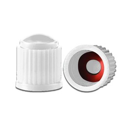 Piburth Tire Stem Valve Caps with O Rubber Ring, Dustproof Airtight Seal Wheel Stem Covers, Universal Accessories for Cars, SUVs, Bicycles,Trucks and Motorcycles (White, 10PCS)