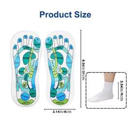 QIAWES Reflexology Socks with Massage Tool, Acupressure Socks, Reflexology Chart Socks, Massage Socks for Mens Womens - Fits All Size, Green