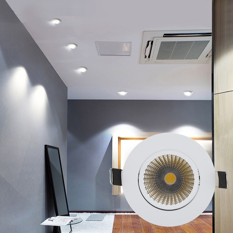 COB Aluminium LED Ceiling Light Recessed Downlight Indoor Decoration Lamp