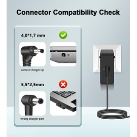 65 W Laptop Charger Power Supply for Lenovo IdeaPad 310 320 330 330S 510 510S 710 710S Flex 5 15 14 14IWL S340 S145 S540 Yoga 310 510 520 710 ADLX65CC GE2A GE2A GE4.0 x 1.7 mm)